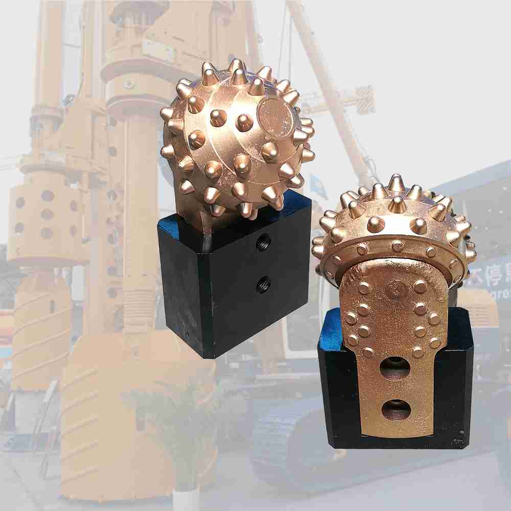 Rreplaceable roller bits for rotary drilling rigs